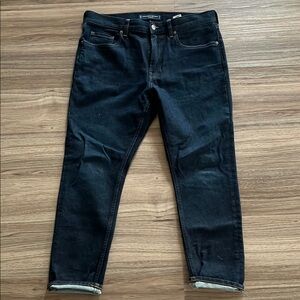 Everlane Blue Slim Jeans with Distressed Details